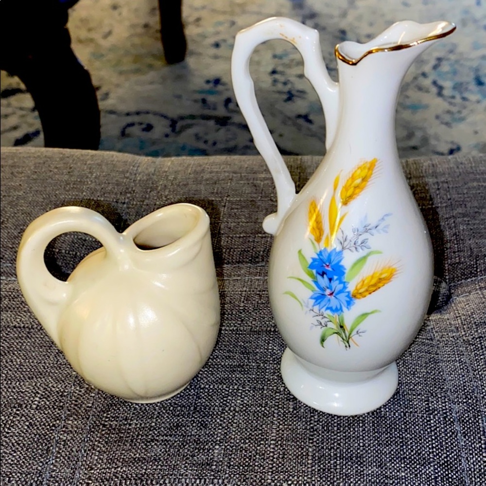 VTG Lasting Mini vase & ANTIQUE Stoneware Pitcher
